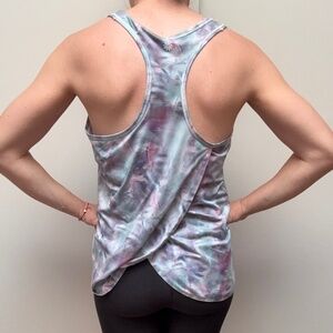 Athleta iridescent tie dye tulip tank top